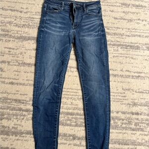 American Eagle Outfitters Blue Skinny Jeans Classic Fit
